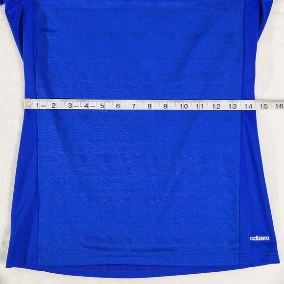 Adidas adizero blue soccer jersey short sleeve size Small - Picture 12 of 13